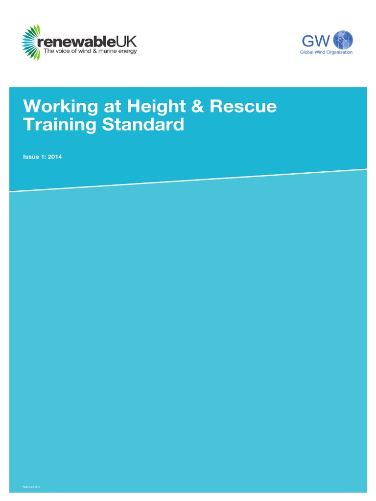 Working at Height & Rescue Training Standard | PDF | Occupational ...
