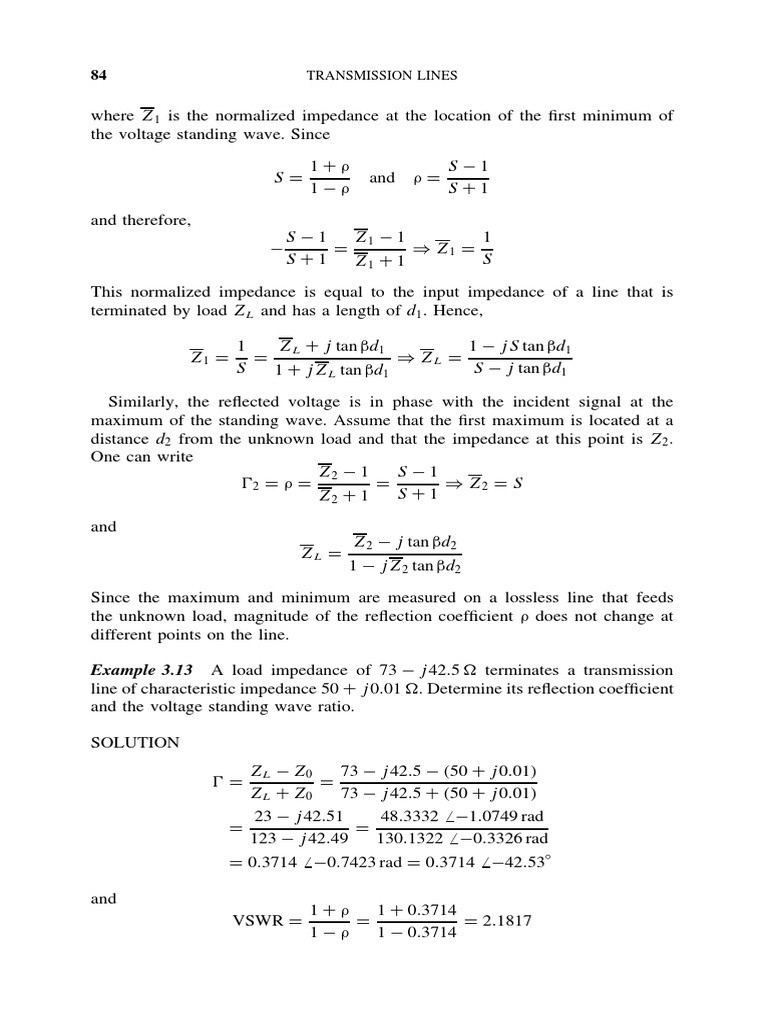 Transmission Line Impedance Analysis | PDF | Physical Quantities ...