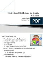 Nutritional Guidelines For Special Children