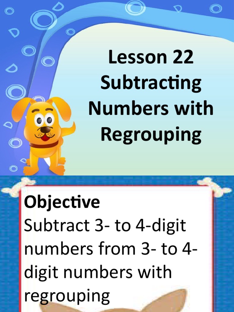 Subtracting with Regrouping Guide | PDF | Subtraction | Arithmetic