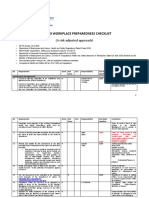 COVID-19 Workplace Preparedness Checklist Agreed at 14 May Meeting Final Drafts