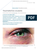 Traumatismos Oculares. Golpes, Contusiones y Perforaciones en El Ojo