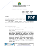 PARECER TÉCNICO Nº 03 - 2016 Profissional Assistente Cuidador Controlar A Ingestão e Horário Das Medicações Dos Alunos Com Necessidades Especiais