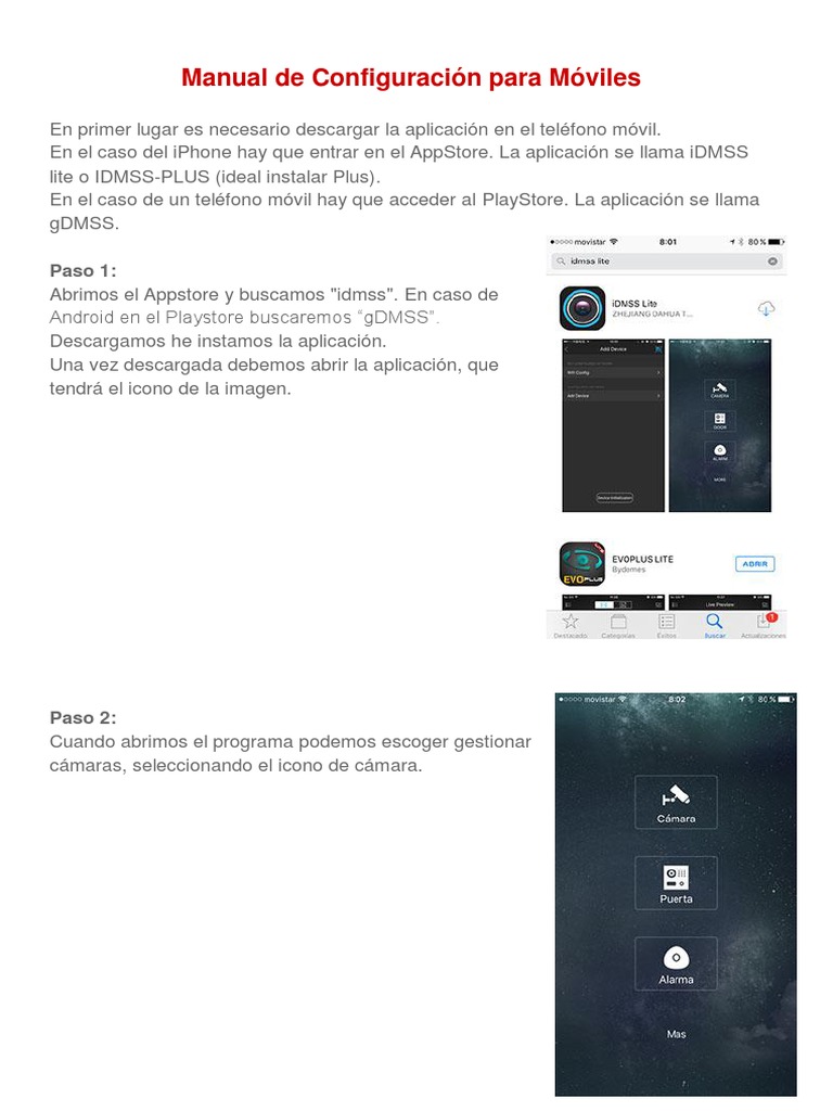 Manual de Configuración Dmss para Móviles PDF | PDF | App Store (I Os ...