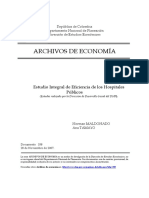 Estudio Integral de Eficiciencia de los Hospitales Públicos