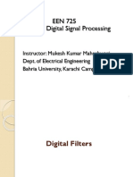 EEN 725 Advanced Digital Signal Processing