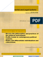 BA 423 CHAPTER 3 - Govt. & Legal Systems