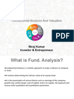 Fundamental Analysis and Valuation: Niraj Kumar Investor & Entrepreneur