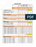 Building Estimation Excel Sheet