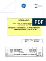 G09-PUD-110-CO-ACS-3953-TS - 00 - Especificación Técnica de Arquitectura para Sala de Celdas de MT