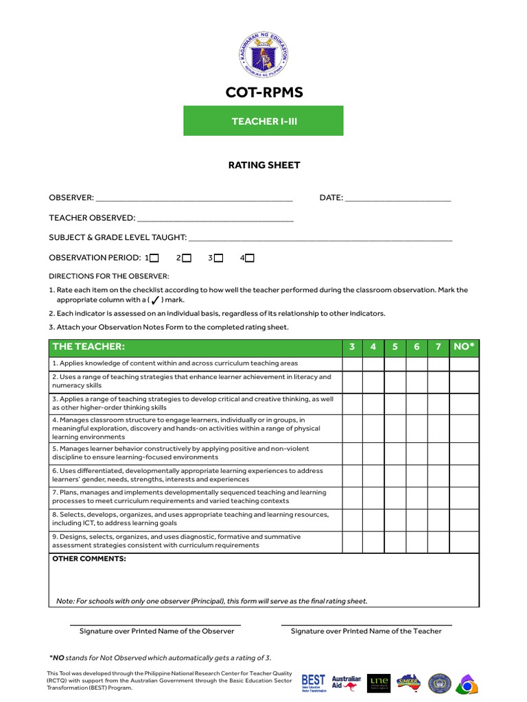 COT T1-TIII AppendixJ PDF | PDF | Curriculum | Learning
