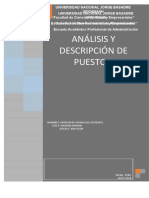 Analisis y Descripcion de Puesos