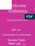 Spring 2005 Arithmetic