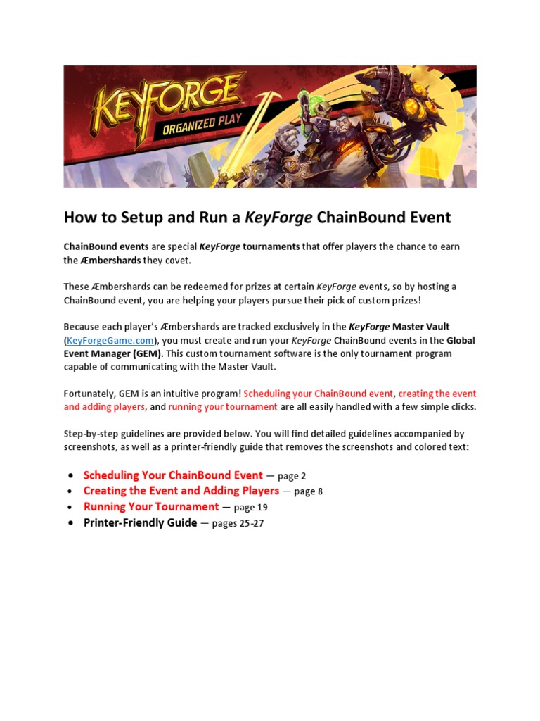 KeyForge Event Setup Guide | PDF | Qr Code | Software