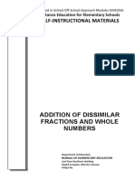 Addition of Dissimilar Fractions and Whole Numbers