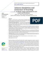 Alstete and Beutell (2019) - Business Simulation and Assurance of Learning PDF