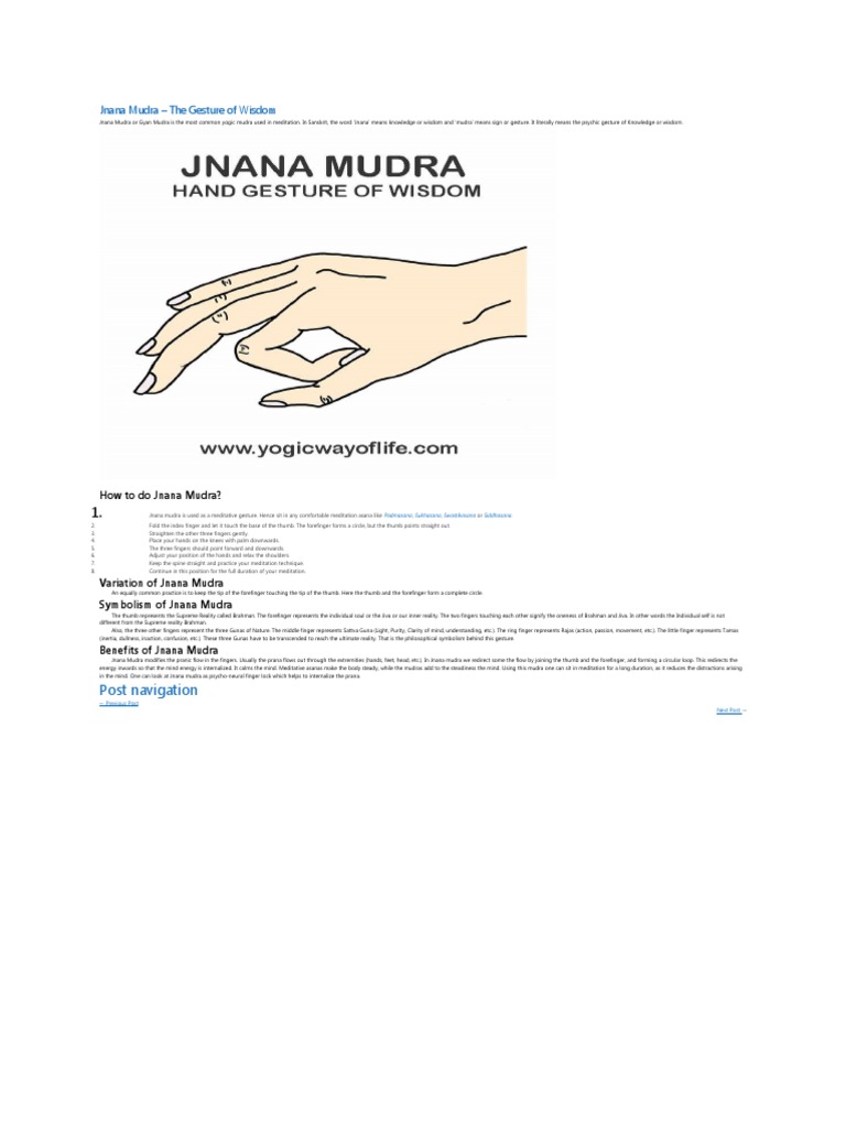 Jnana Mudra | PDF | Āstika | Yoga