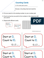 Materials: Counting Cards, 0-100 Number Grids, Pencils