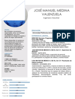 CV Ing. Industrial Manuel Medina