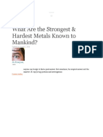 What Are The Strongest & Hardest Metals Known To Mankind?: Jo Kenyon