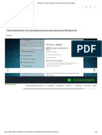 Windows 10 - Cómo Desactivar Las Actualizaciones Automáticas PDF