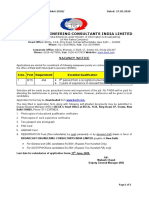 Broadcast Engineering Consultants India Limited: Vacancy Notice