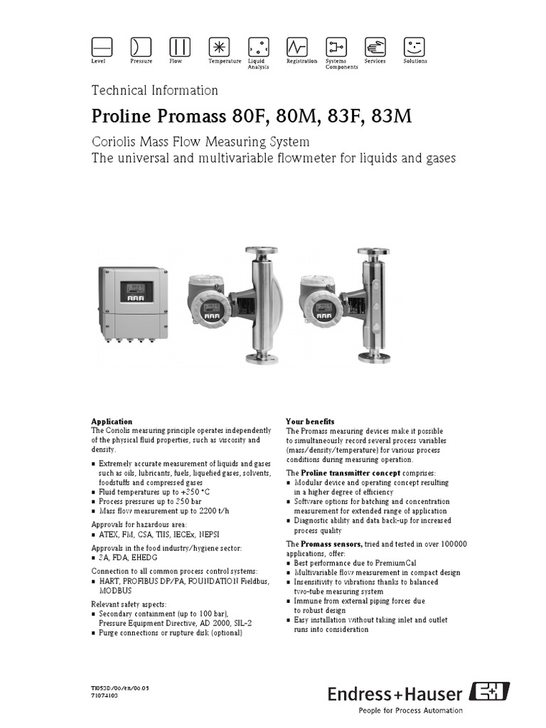 utf-8'en-us'TI Promass80 | PDF | Power Supply | Switch