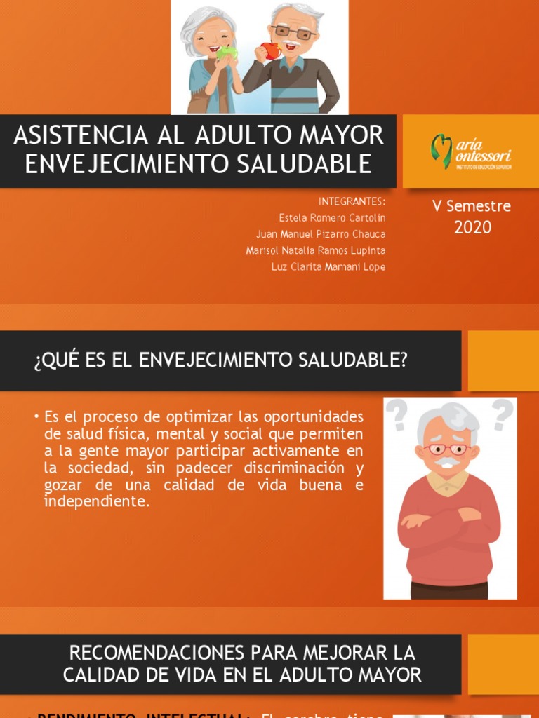 Recomendaciones para mejorar la calidad de vida del adulto mayor a ...