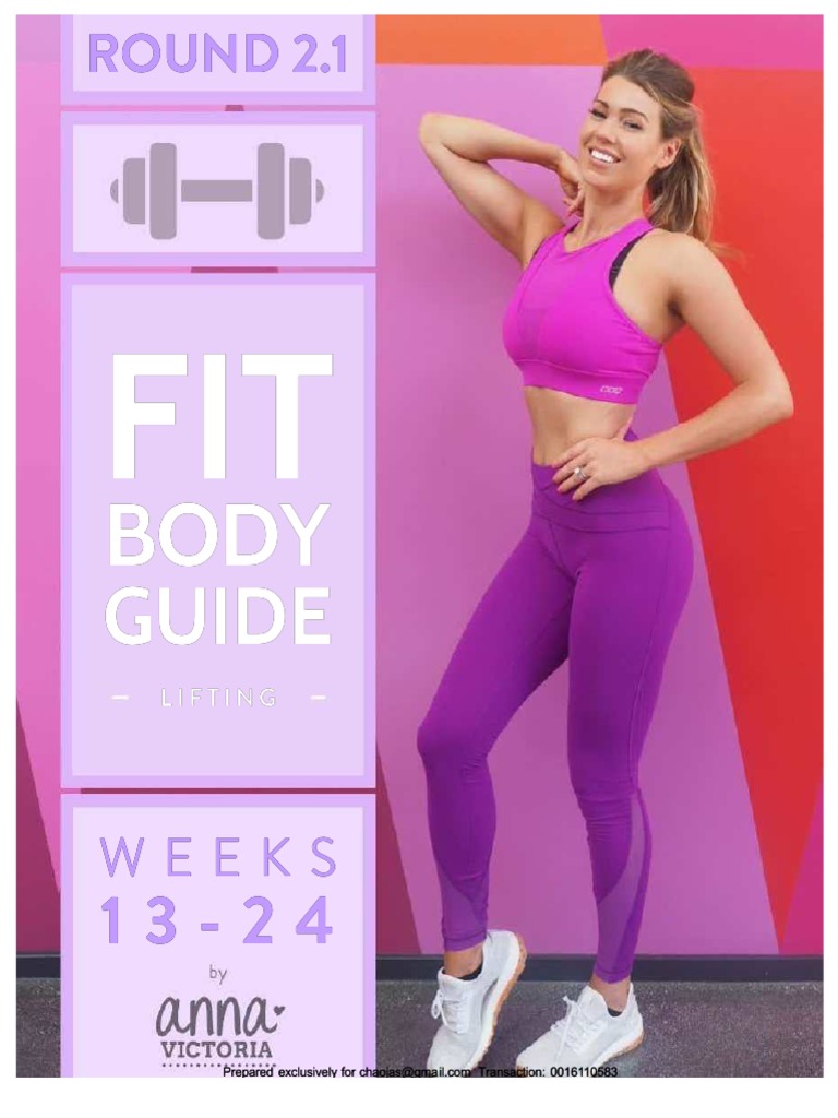 Anna Victoria Fit Body Guide 21 Lifting Guide Pdf Pdf 
