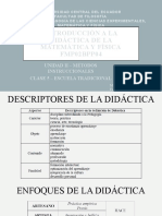 Clase 5 - La Didáctica - Escuela Tradicional