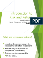 Introduction To Risk and Return: Mohd Effandi Bin Yusoff Faculty of Management and Human Resource Management