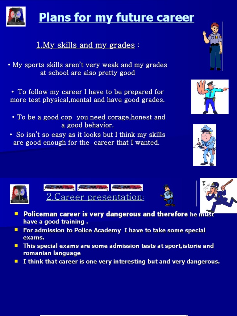 Future Career Plan: Becoming a Policeman | PDF | Career & Growth ...