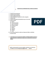 Requisitos Del Comprador para La Firma Del Contrato