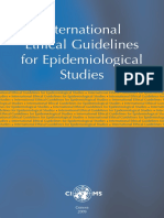 International Ethical Guidelines for Epidemiological Studies