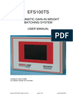 EFS100TS Automatic Gain-In-Weight Batching System User Manual