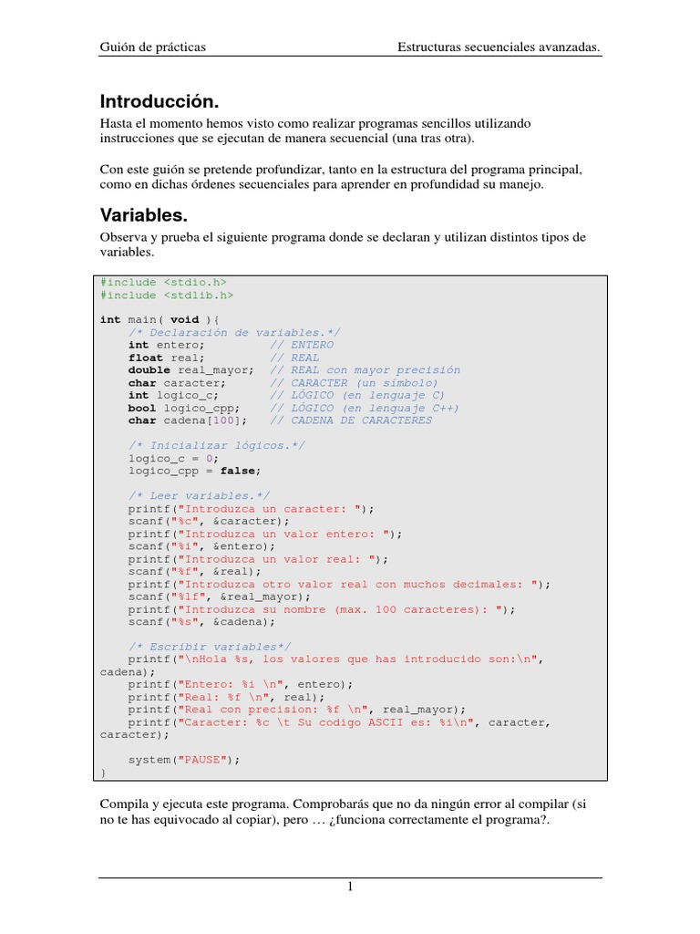 Ejercicios Avanzados en Lenguaje C | PDF | C ++ | Lenguaje de programación