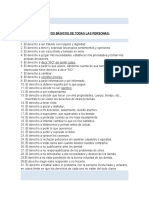 Derechos Asertivos Básicos de Todas Las Personas