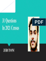 31 Questions in 2021 Census