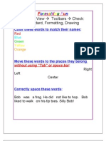Formatting a Word Document