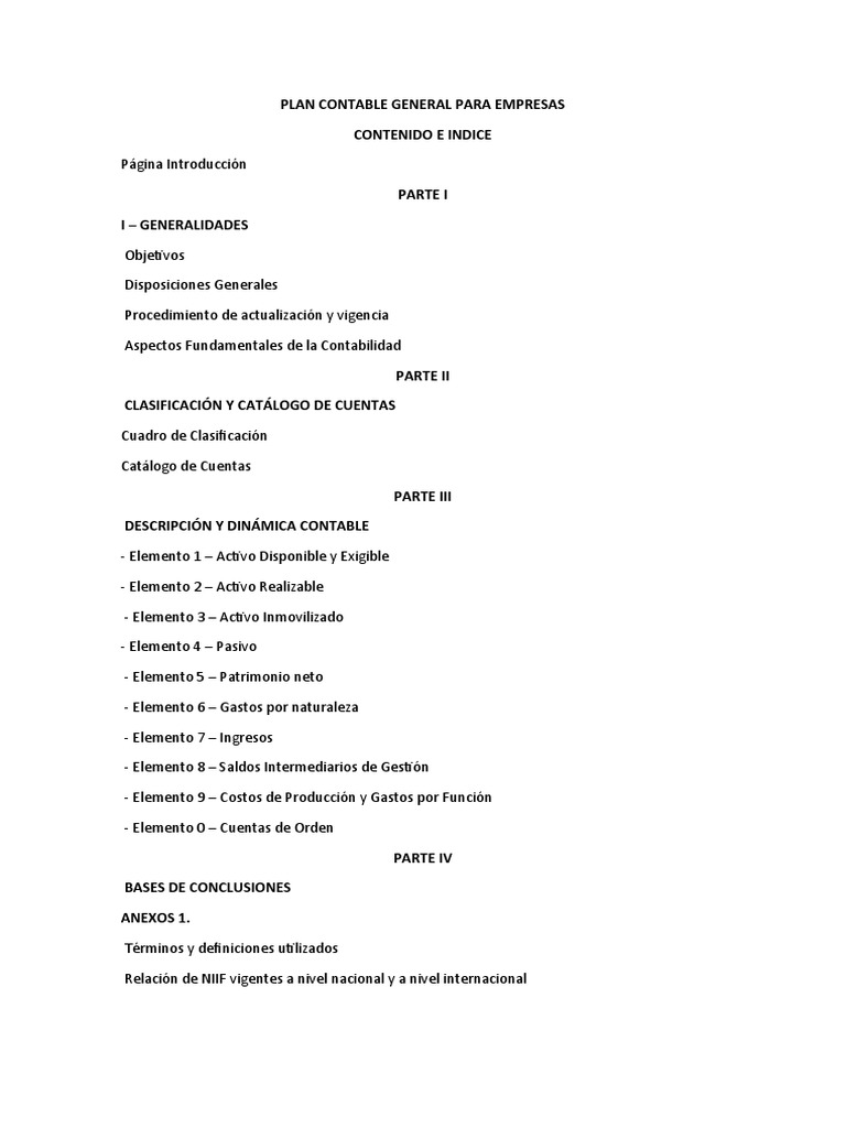 Manual del Plan Contable Empresarial | PDF | Contabilidad | Corporaciones