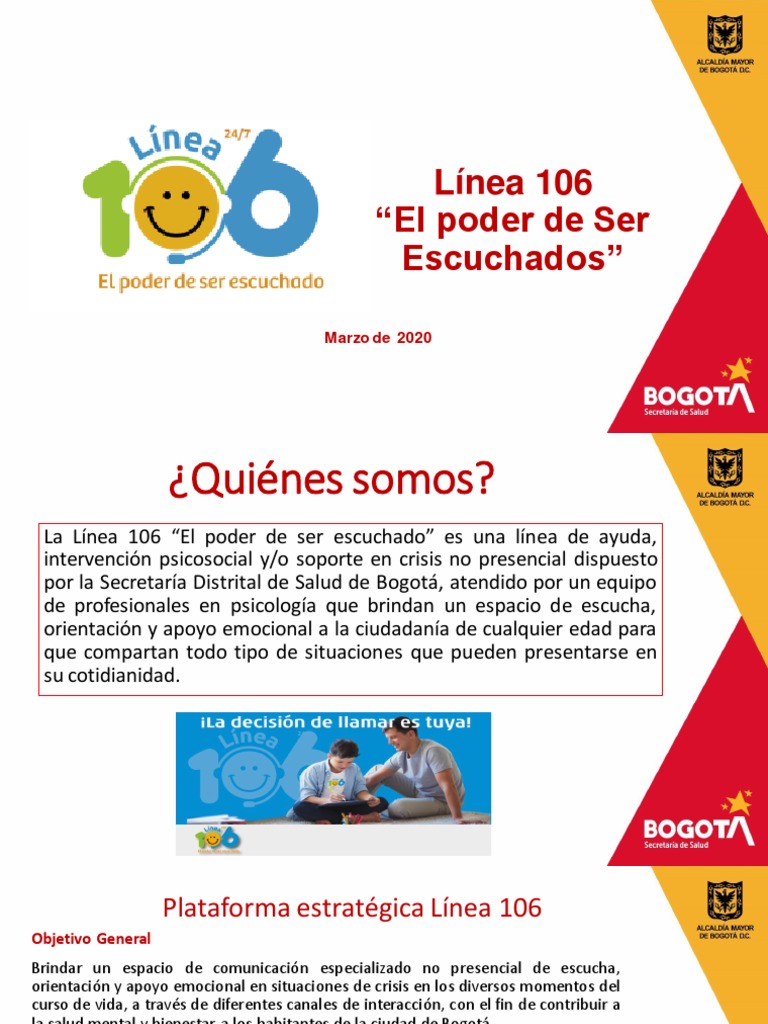 Linea 106 Apoyo en Salud Mental Coronavirus PDF | PDF | Salud mental ...