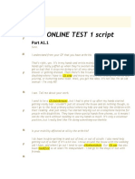 Oet Online Test 1 Script: Part A1.1
