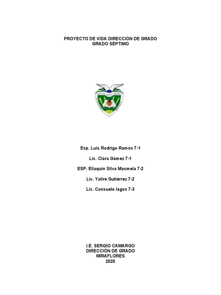 Proyecto de Vida para Estudiantes de 7º | PDF | Autoestima | Bienestar