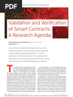 Validation and Verification of Smart Contracts: A Research Agenda PDF