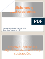 Adiciones y sustracciones