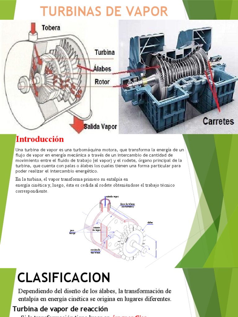 Partes y funcionamiento de turbinas de vapor | PDF | Turbina ...