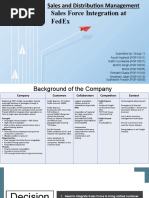 Sales Force Integration at Fedex: Sales and Distribution Management
