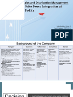 Sales Force Integration at Fedex: Sales and Distribution Management
