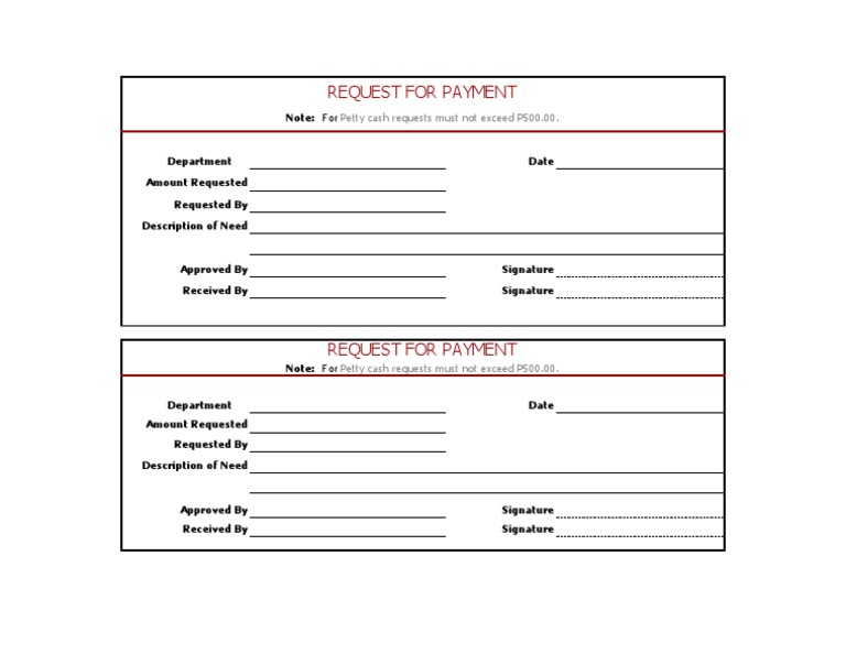 Payment Request Form Template | PDF