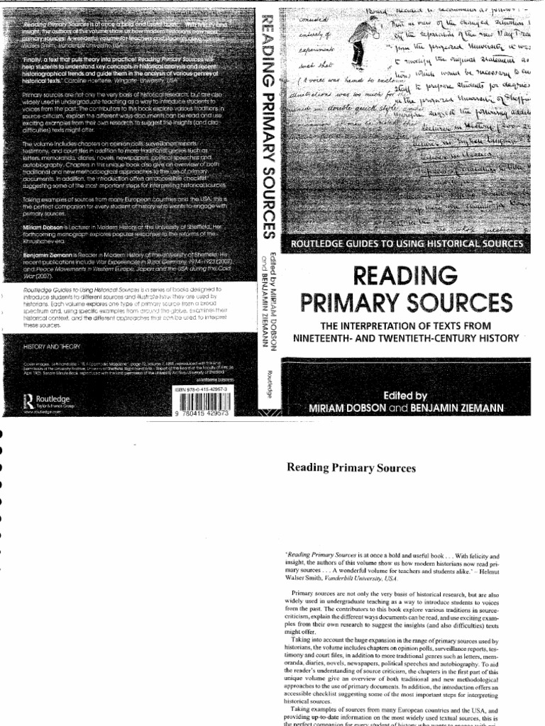 Reading Primary Sources | PDF